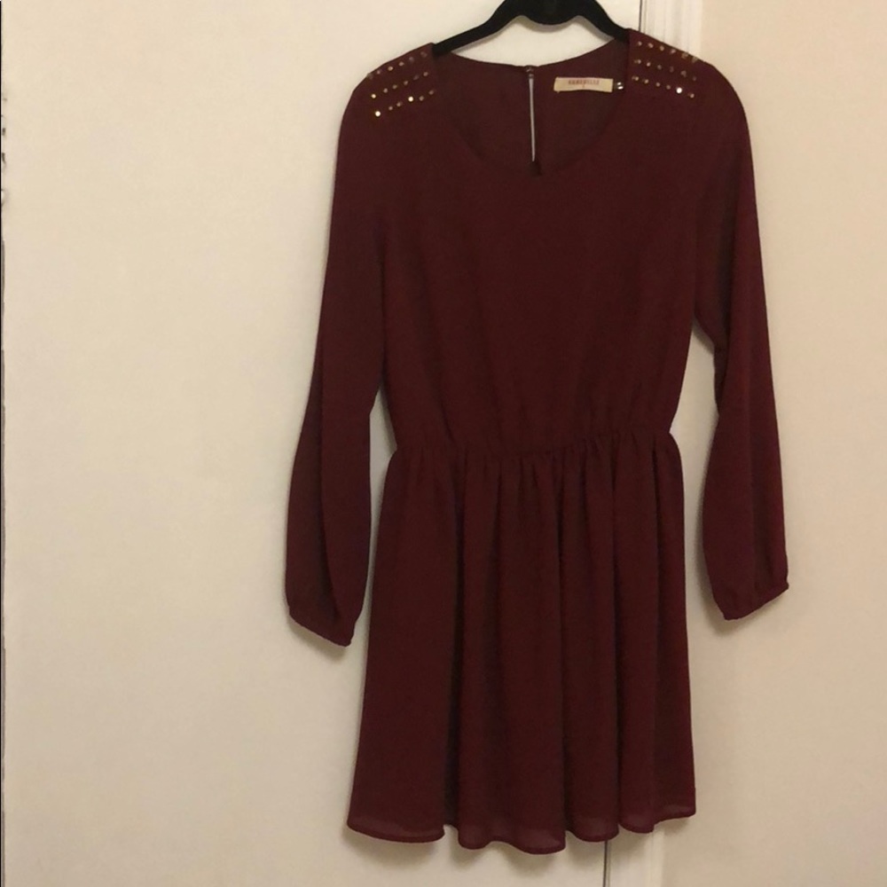 Burgundy Dress - long sleeve